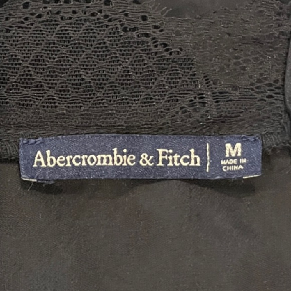 Women’s Medium Abercrombie & Fitch Black Lace Trim Camisole - Picture 4 of 8